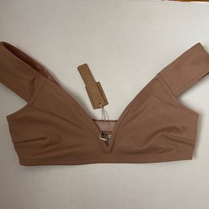 SKIMS Shaping Off-The-Shoulder Bikini Top